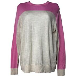M&S Collection 100% Pure Merino Wool Jumper UK Size 16 Womens Pullover Pink